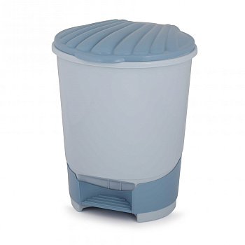 Ведро для мусора с педалью 10л. голубой М1380