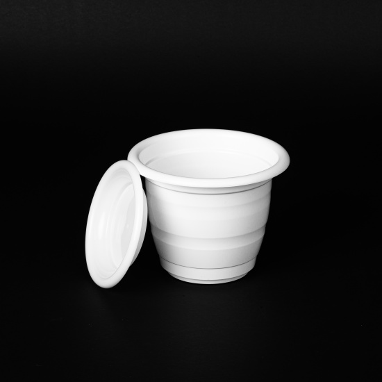 Горшок цв."Виола" 1,0л. с под. М1529 белый