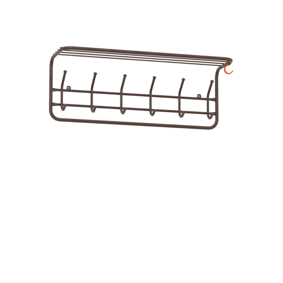 Вешалка с полкой 80см (7) Коричневый