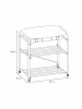 Подставка для обуви "Альфа 13" с сиденьем и ящиком (Белый) (3-х полочная,45см)