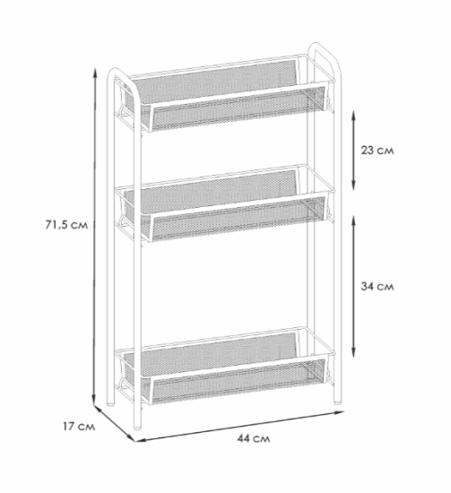 Этажерка "Ладья 1" (Графит) 