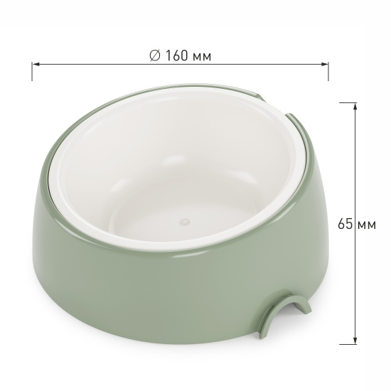 Лего-миска для животных с наклоном "Юта" 0,3л ALTA М9045