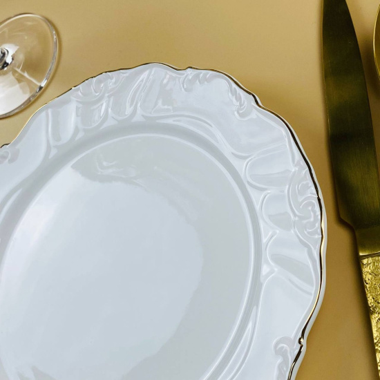 Овальное блюдо 36х21,5х5см КРОКУС ЗОЛОТО в под.уп.109-245