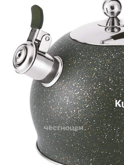 Чайник из нержавеющей стали, со свистком,3л, MALACHITE Ч-03