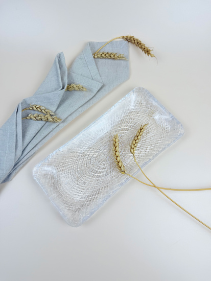 Блюдо прямоугольное 26.5*12.5 см прозрачное IVV (реплика)  OLS-8233.1