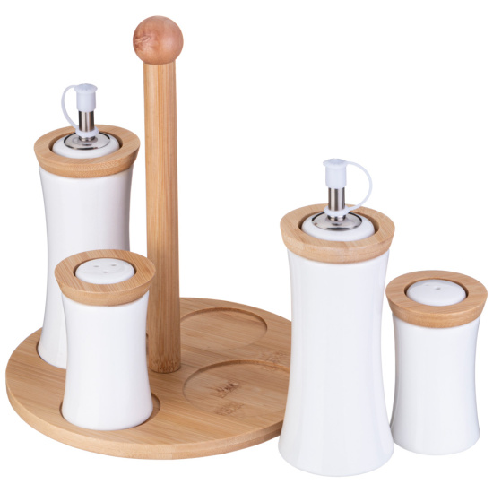 НАБОР ДЛЯ СПЕЦИЙ LEFARD "NATIVE" 4 ПР. НА ДЕРЕВ. ПОДСТАВКЕ (КОР=16НАБ.) (587-196)