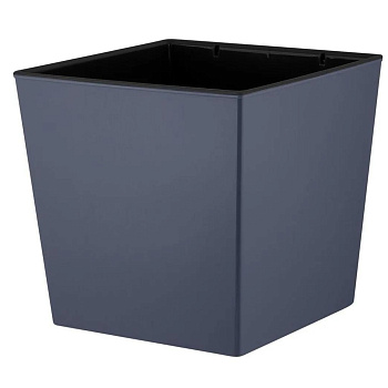 Горшок для цветов InGreen London CUBE 4,2 л c дренажной вставкой,вулканический серый IG780010026
