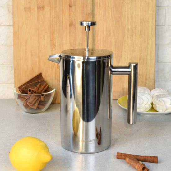 Френч-пресс из нержавеющей стали, с двойными стенками, 1000мл ФП-01