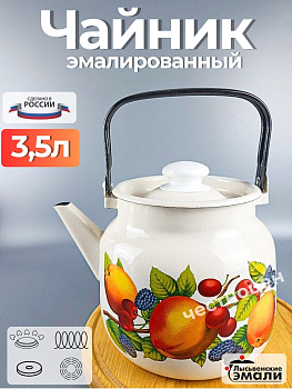 Чайник для плиты 3,5 л. (Яблоки) С-2713П2/4Жм