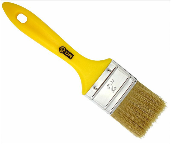 Кисть малярная плоская "Мастер" нат. щетина 2"(50мм) пласт.ручка 02-01-420