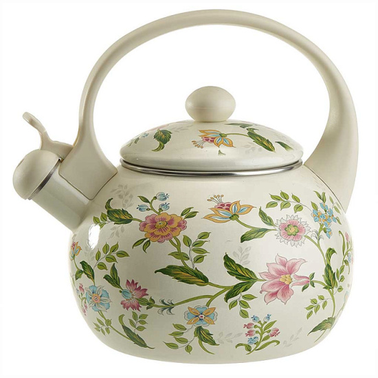 Чайник эмалированный 2,5л со свистком "Прованс" EM-1317