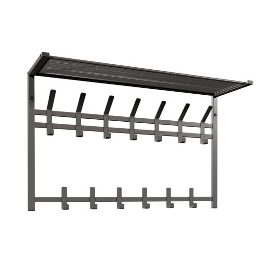 Вешалка с полкой 2-х ярусная "Торонто 32", hanger with shelf (Графит) ВСПТ32  ГР,,