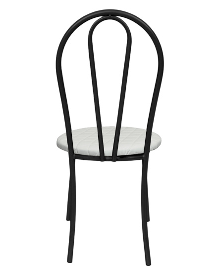 Стул "Капля" к\з стег.Белый н.черный