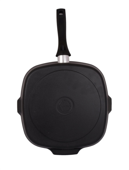 Сковорода-гриль квадратная 280*280мм с ручкой АП "Granit ultra" (blue) сгкгг280а