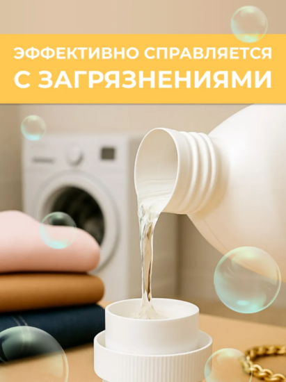 Гель для стирки 3л аромат морской сквош ТМ CLEANBERG АРТ: 4620340360792