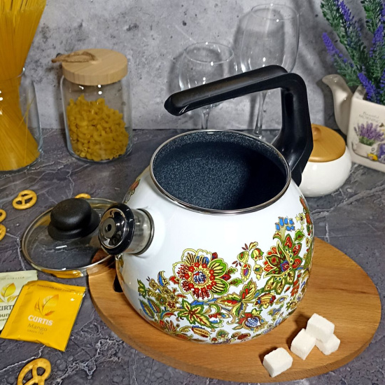 Чайник для плиты 3,0л 1Rc12 Imperio белосн. со св.   Чайник для плиты 3,0л 1Rc12 Imperio белосн. со св.