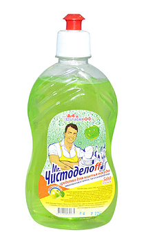 Средство для мытья посуды Mr. Чистоделоff 500 гр. Яблоко пуш пул