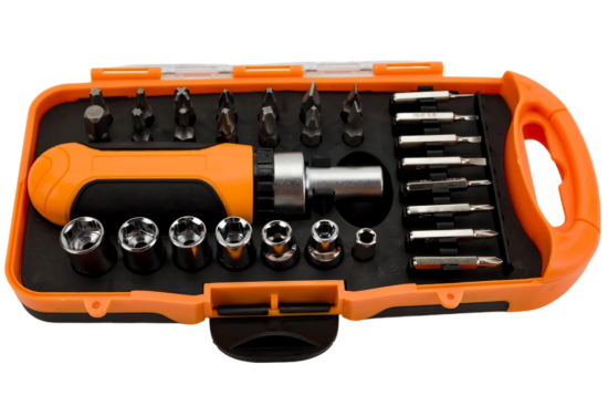 Набор инструментов, 31 предмет (головки, биты, отвертка) 008607