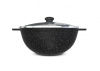Казан сферический со стекл. крышкой 4,5л "Каменная" Черный гранит 186845сф 