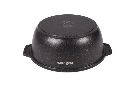 Кастрюля-жаровня 4л со стеклянной крышкой, АП линия "Granit Ultra Induction" (original) жгои41а