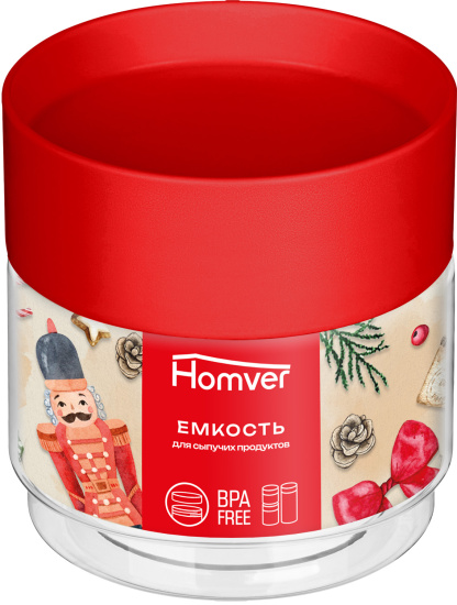 Емкость для сыпучих продуктов 0,5л (красный) 223138006/03 Емкость для сыпучих продуктов 0,5л (красный) 223138006/03