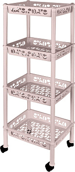 Этажерка 4-х секц. малая прямоуг. Keeplex коллекция Light цвет МИКС BQ2827