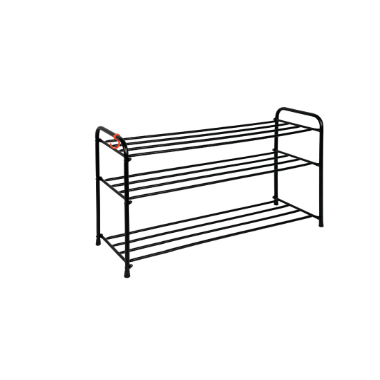 Подставка для обуви "Альфа 33" (Черный)(3-х полочная,80см)