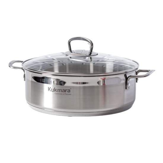 Сотейник линии "ORION" 4,0 литра, диаметром 26 см, со стеклянной крышкой ORN-STP4026G