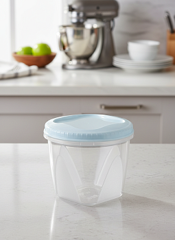 Банка с завинчивающейся крышкой "Тондо" 1,5л светло-голубая С288СГЛ