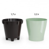 Горшок цв. "Лея" 2,2л двойной (с автополивом) (св.зеленый)  М8267