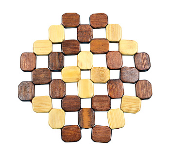 Подставка под горячее 14,5*14,5 см, 32 плитки, 107186 бамбук