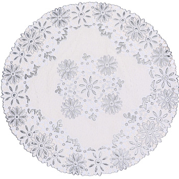 Салфетка Grace Лейс 30*30, серебро, круг LO-1008В