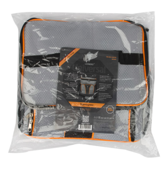 Термосумка Leonord ML15202, 20л, р-р: 30x22x30см, цвет: серый+оранжевый 104933