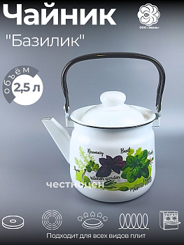 Чайник для плиты 2,5 л 01-2711/4-Базилик
