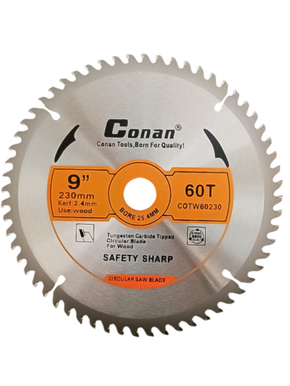 Диск для пилы Conan 9 дюймов, 230мм*22.23мм 60 зубьев COTW60230 OLS-778-115