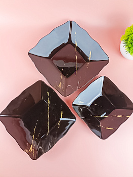 Набор салатников (3пр.) Lavenir 15*15/17,5*17,5/20*20 см, S3127/3-DD335 стекло 101156