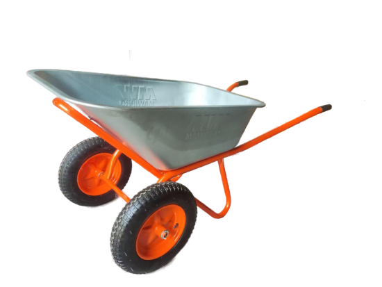 Тачка строительная 2-колес. MAWIPRO ТС-230 HOME(оранж)110л.,0,7мм.,250кг.,PR13"(3.25х8)20мм. 
