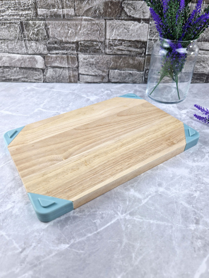 Доска разделочная с силиконовыми уголками 30*20*1.8см OLS-DM-106