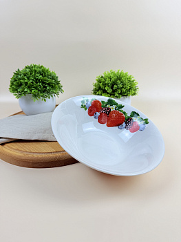 Салатник Eclipse "Сочные ягоды" 600 мл, 17,5 см, 7" с7-7682#  (эконом) фарфор 84782