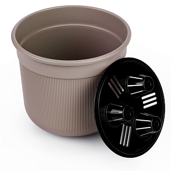 Горшок цв. "Сканди" 10л (с дренажной вставкой) (какао) М9172