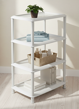 Этажерка универсальная "Джета" 4 полки светло-серая С742СЕР