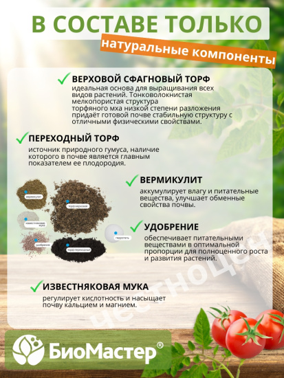 Почвобрикет 40л Универсальный БИОМАСТЕР Почвобрикет 40л Универсальный БИОМАСТЕР