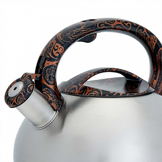 Чайник для плиты 3,0л нержавеющая сталь WEBBER ВЕ-0594 со свистком  сатин 