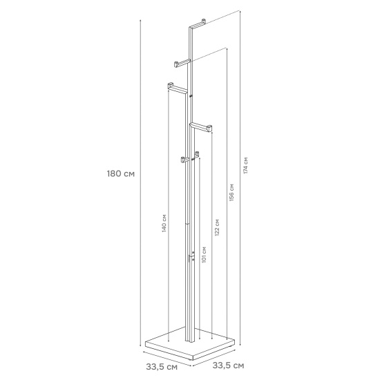 Вешалка напольная "Торонто 1" (Черный)