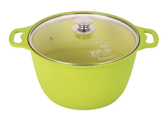 Кастрюля 6,0л со стекл. кр. АП "Trendy style" (lime) к61tsl
