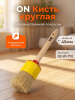 Кисть круглая пластиковый корпус натуральная щетина №12(45мм) 02-01-712