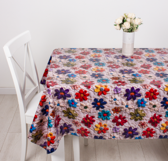 Клеенка Глянец 140 см, GX-235A, Кружевные цветы 15064