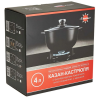 Кастрюля-казан с а/п с крышкой, 4 литра, Серия "Мегалит 14" ТМ "ГАРДАРИКА" 1704-14-10