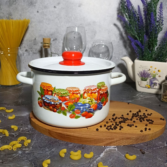 Кастрюля 2,9л цил. белоснеж. Варенье 1с16с/1 Кастрюля 2,9л цил. белоснеж. Варенье 1с16с/1