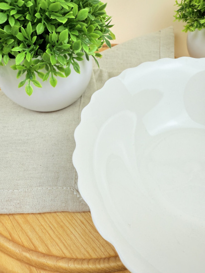 Салатник 6 "Белье" свк6-WHITE вырезной край 103610 Салатник 6 "Белье" свк6-WHITE вырезной край 103610